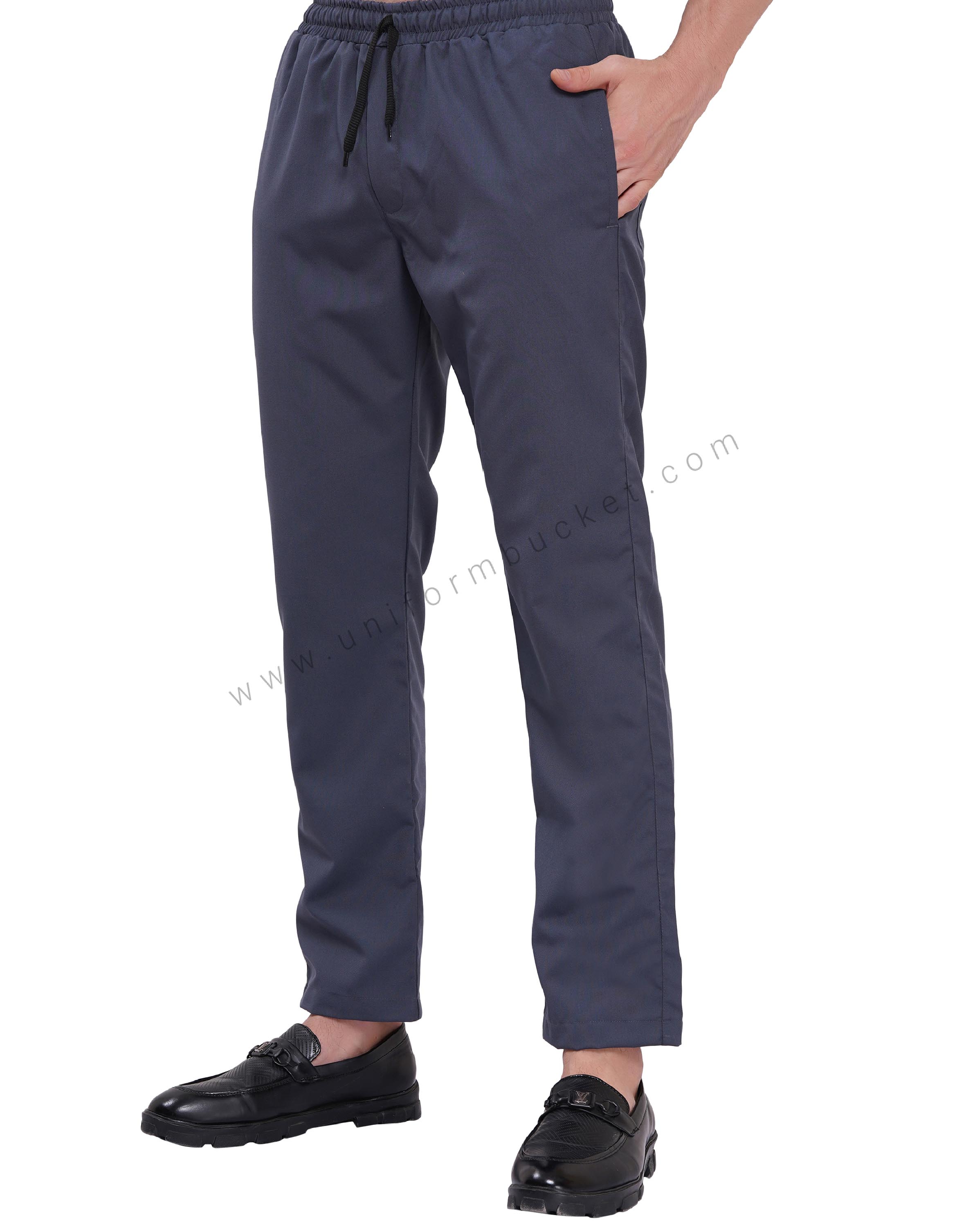 Dark Grey Workwear Trousers For Men view 1