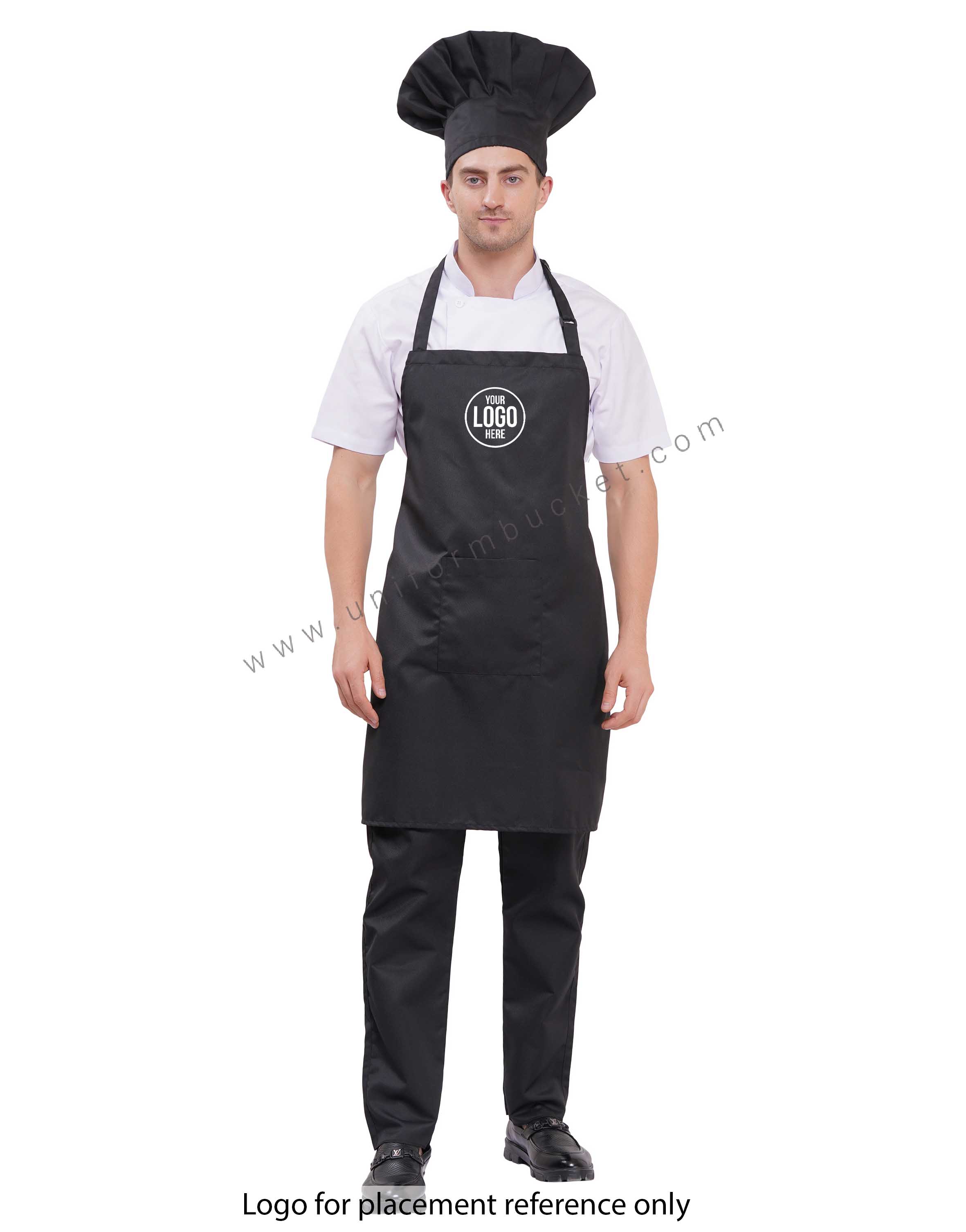 Signature Black Chef Bib Apron view 1