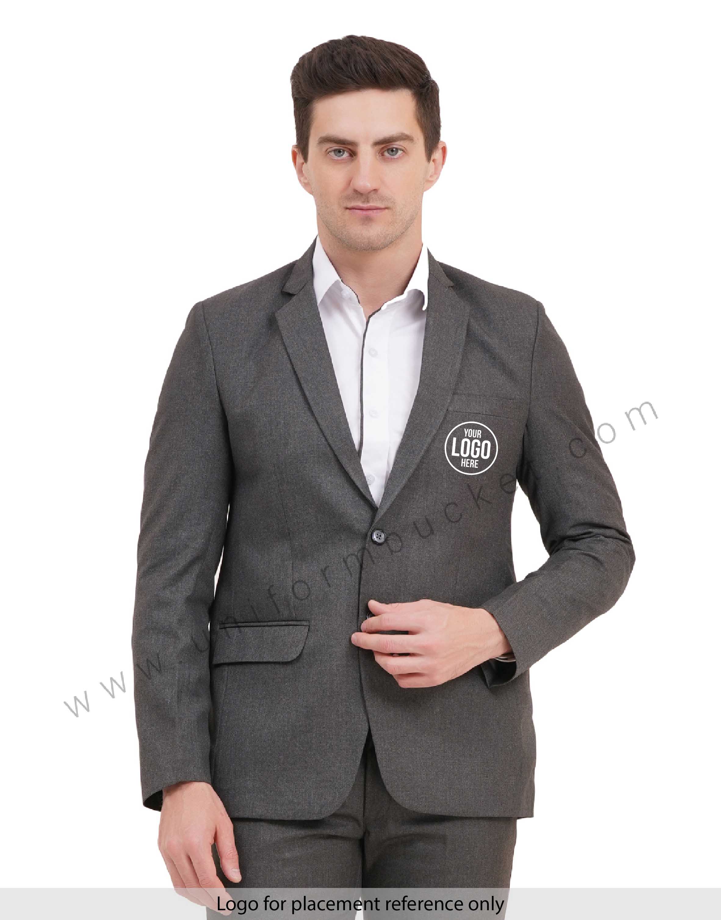 Male Two button blazer huy worsted grey view 1