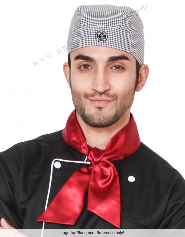 Check Pattern Bandana For Chef view 1