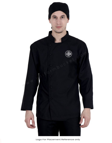 Black Chef Jacket With Side Opening view 1