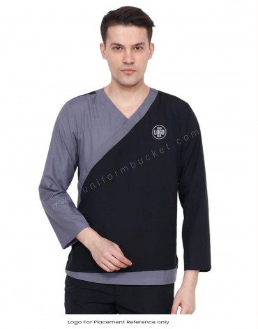 Two Tone Crossover Spa Tunic view 1