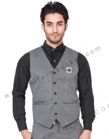 Zebra Pattern Formal Vest view 1