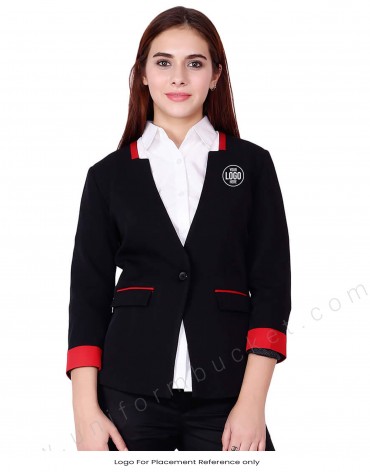 Corporate Blazer With Red Trims view 1