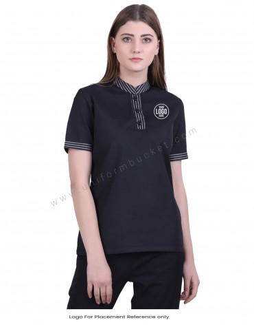 Black Top With T-Shirt Look For Women view 1