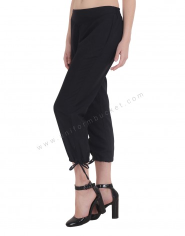 Black Uniform Capri For Women view 1