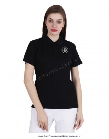 Black Uniform Polo T- Shirt view 1