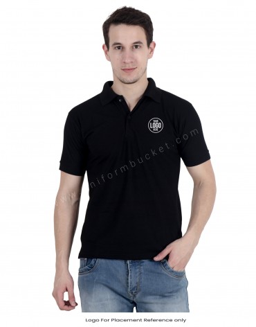 Black Uniform Polo T- Shirt view 1