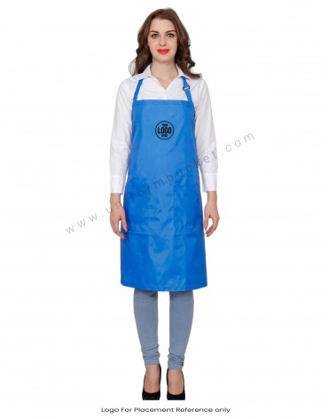 Polyester Blue Bib Apron view 1
