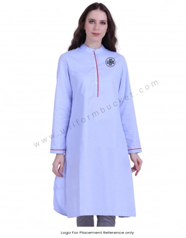 Blue Fil a Fil Formal Kurti view 1