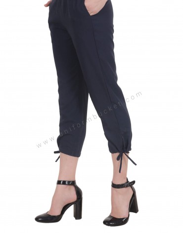 Navy Blue Uniform Capri For Women view 1
