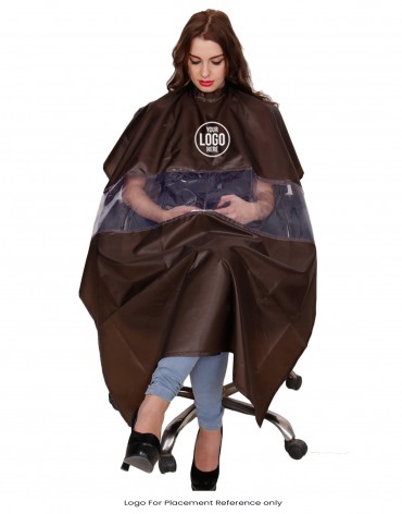 Brown Cutting Cape with Functional Visibility view 1