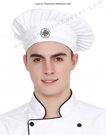 Chef Skull Cap in White Fabric view 1
