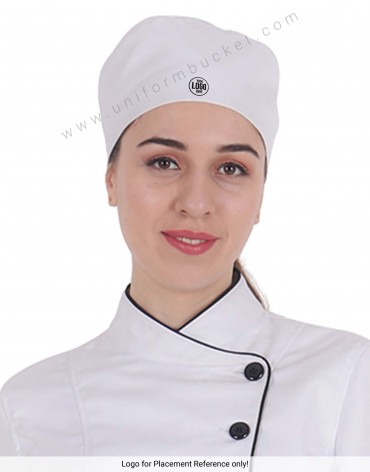 Chef Bandana cap in White view 1