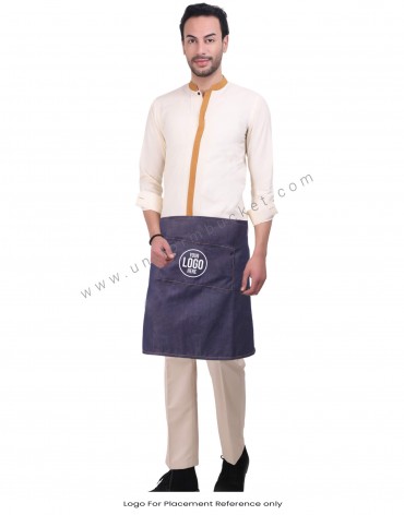 Dark Blue Denim Waist Apron view 1