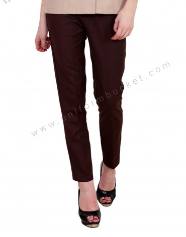 Dark Brown Female Trouser view 1