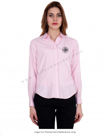 Baby Pink Full Sleeves Shirt view 1