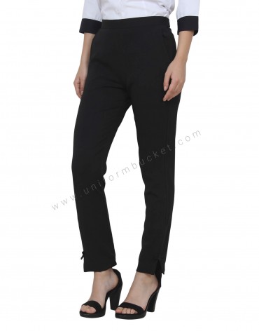 Classic Work Wear Trouser With Bottom Slits view 1