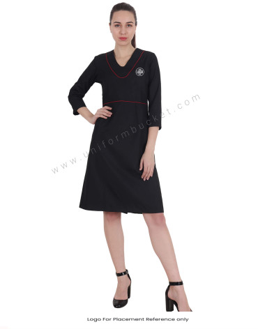 Knee Length Dress with Back Slit view 1