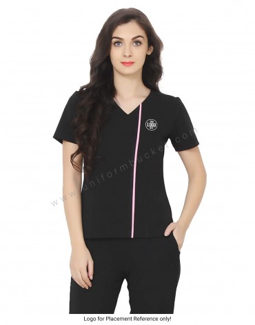 V Neck Formal Top With Back Zip view 1