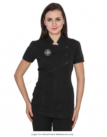 Black Tunic With 3 Button Opening view 1