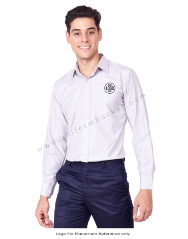 Light Grey Uniform Shirt For Men view 1