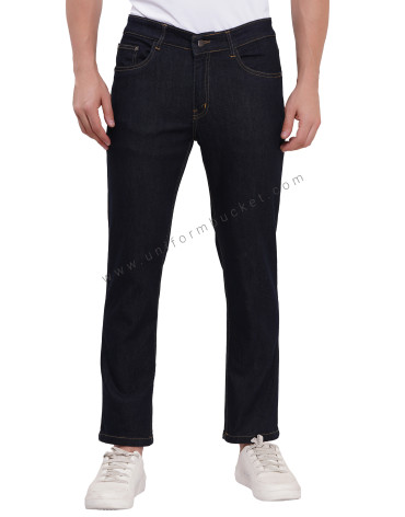 MALE DARK NAVY BLUE DENIM  WITH FRONT TWO POCKET & BACK TWO POCKET view 1