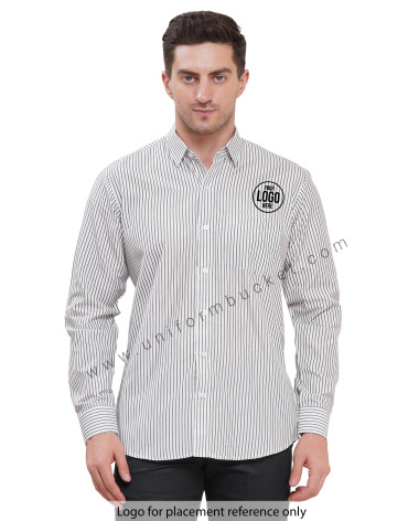 MALE FORMAL SHIRT WITH DARK GREEN LINING IN FULL SLEEVE view 1