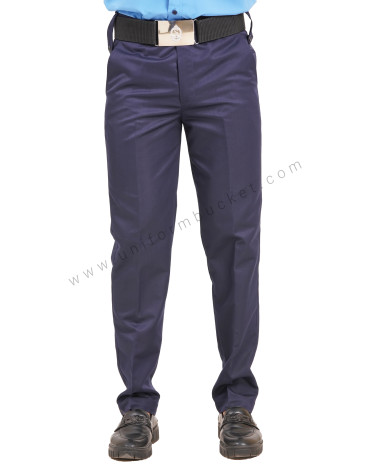 male navy blue Security Guard trouser with three loops view 1
