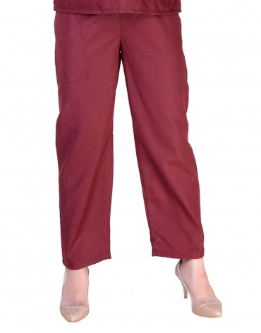 Maroon Uniform Pajama For Female view 1