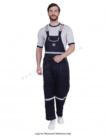 Navy Blue Bib Dungaree view 1