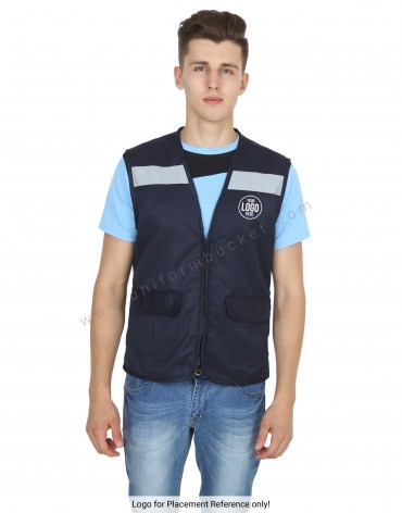 Navy Blue High Visibility Vest view 1