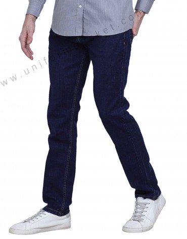 Navy Blue Plain Denim view 1