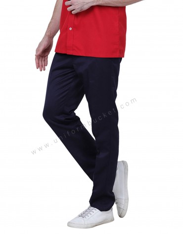 Navy Blue Plain Trouser view 1