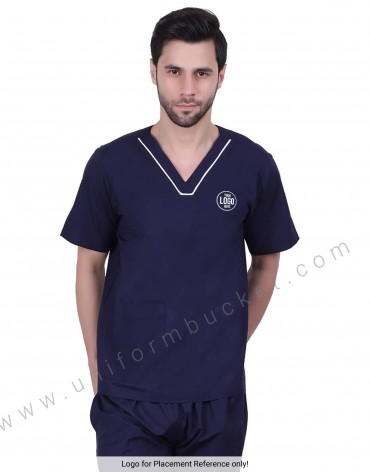 Indigo Blue V Neck Tunic view 1