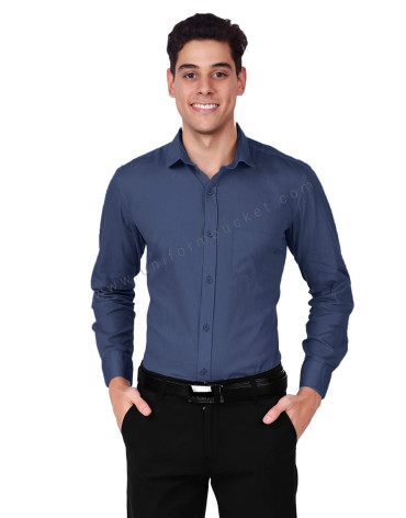 Space Blue Formal Shirt view 1