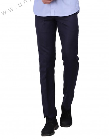 Navy Blue Formal Trousers For Male view 1