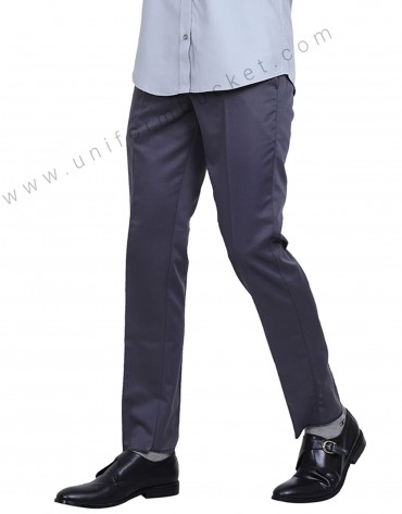 Plain Grey Formal Trousers view 1