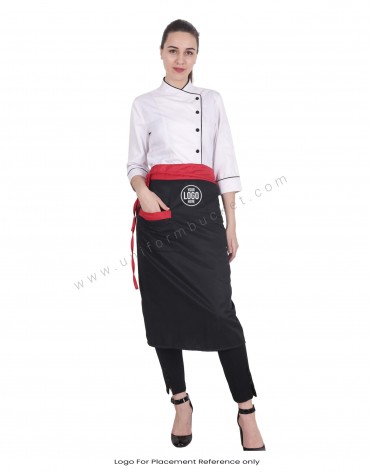 Red Belted Bistro Apron view 1