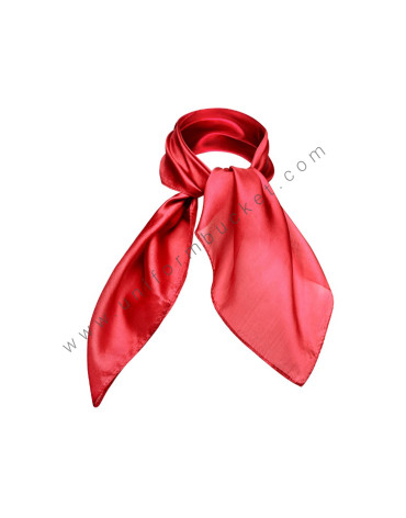 Red Square Neck Scarf view 1