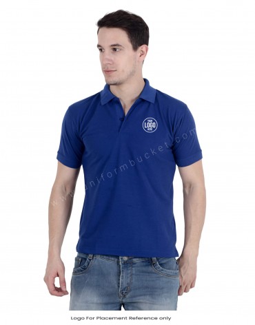Royal Blue Uniform Polo T- Shirt view 1