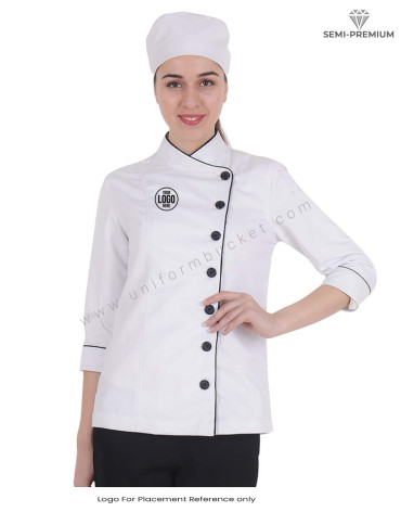 Single Breasted Chef Coat For Women view 1