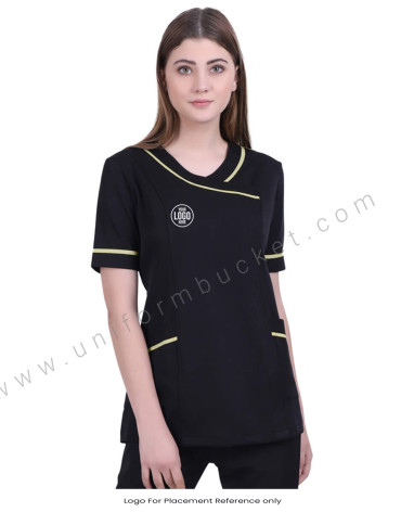 Stylish Black Tunic With Side Pockets view 1