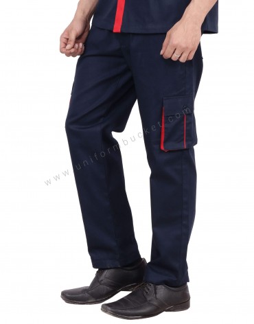 Navy Blue  Trouser With Functional Pockets view 1