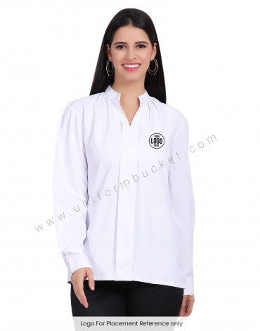 STYLISH V NECK TOP WITH FRONT SLIT view 1