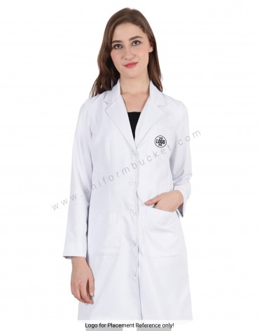 Full Sleeve Back Adjuster Lab Coat For Female view 1
