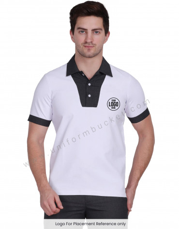 White Designer T-shirt Look Shirt For Male view 1