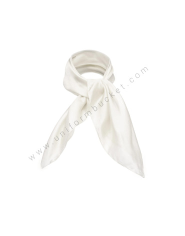 White  Square Neck Scarf view 1