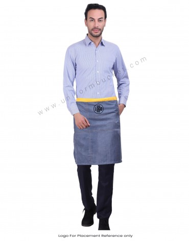 Yellow Belted Denim Apron view 1