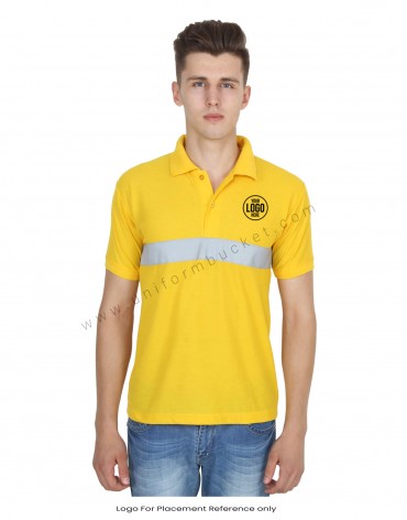 Yellow Polo Hi- Visibility T- Shirt view 1
